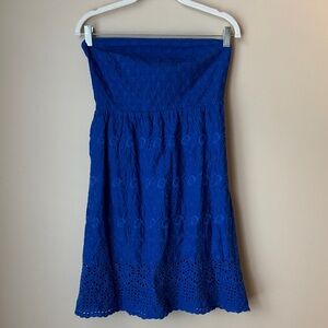 Old Navy Women’s Blue Mini Strapless Dress